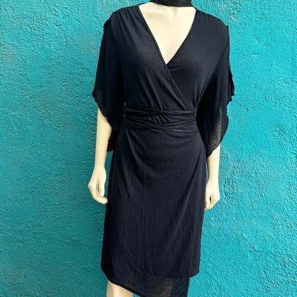 Lip Service Dresses & Skirts - EUC Lip Service Blacklist black goth witch wrap dress open batwing sleeves M